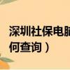 深圳社保電腦號怎么查詢（深圳社保電腦號如何查詢）
