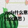 yyds什么意思兩種意思（yyds的兩種意思是什么意思）
