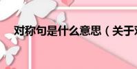 對稱句是什么意思(關于對稱句的介紹)