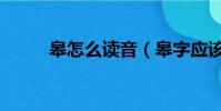皋怎么讀音(皋字應該怎么讀音)