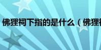 佛貍祠下指的是什么(佛貍祠下是什么意思)