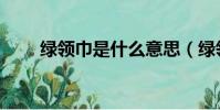 綠領巾是什么意思(綠領巾的解釋)