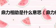 鼎力相助是什么意思(鼎力相助意思是什么)