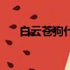 白云蒼狗什么意思（白云蒼狗的意思）