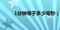 1分鐘等于多少毫秒(毫秒介紹)
