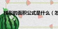 梯形的面積公式是什么(怎么計算梯形的面積)