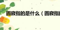 圓寂指的是什么(圓寂指的是什么意思)