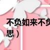 不負如來不負卿啥寓意（不負如來不負卿的意思）