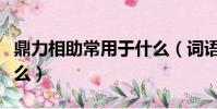 鼎力相助常用于什么(詞語鼎力相助常用于什么)