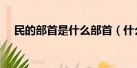 民的部首是什么部首(什么是民的部首)
