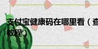 支付寶健康碼在哪里看(查看支付寶健康碼的教程)