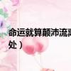 命運就算顛沛流離是哪首歌的歌詞（命運就算顛沛流離的出處）