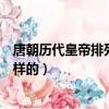 唐朝歷代皇帝排列順序是什么（唐朝歷代皇帝排列順序是怎樣的）