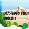 時光荏苒歲月如梭是什么意思（怎么理解時光荏苒歲月如梭的意思）