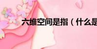 六維空間是指(什么是六維空間)
