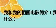 我和我的祖國電影簡介(我和我的祖國講述了什么)