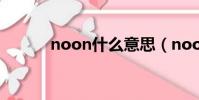 noon什么意思(noon的意思)