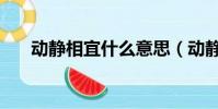 動靜相宜什么意思(動靜相宜的意思)
