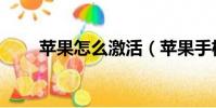 蘋果怎么激活(蘋果手機怎么激活)