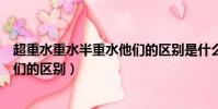 超重水重水半重水他們的區別是什么(超重水重水半重水他們的區別)