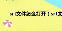 srt文件怎么打開(srt文件打開方法)