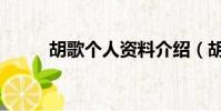 胡歌個人資料介紹(胡歌的簡介)