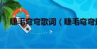 睫毛彎彎歌詞(睫毛彎彎這首歌的歌詞)