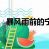 暴風雨前的寧靜什么意思（是怎么解釋的）