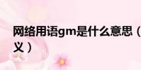 網絡用語gm是什么意思(網絡用語gm的含義)