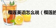榴蓮英語怎么說(榴蓮的英文是什么)