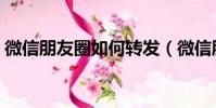 微信朋友圈如何轉發(微信朋友圈怎樣轉發)