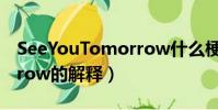 SeeYouTomorrow什么梗(SeeYouTomorrow的解釋)