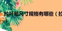 拉桿箱尺寸規格有哪些(拉桿箱尺寸規格介紹)