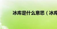 冰庫是什么意思(冰庫怎樣解釋)