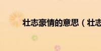 壯志豪情的意思(壯志豪情解釋)