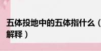 五體投地中的五體指什么(五體投地中的五體解釋)