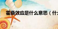 霍桑效應是什么意思(什么是霍桑效應)