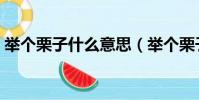 舉個栗子什么意思(舉個栗子的意思是什么)