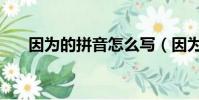 因為的拼音怎么寫(因為的正確拼音)