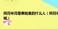 閔月羋月是秦始皇的什么人(閔月羋月屬于秦始皇的什么人呢)