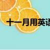 十一月用英語怎么說（十一月英文是什么）