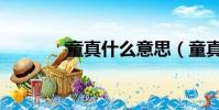 童真什么意思(童真的含義)