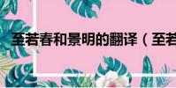 至若春和景明的翻譯(至若春和景明釋義)