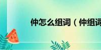 仲怎么組詞(仲組詞有哪些)