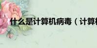 什么是計算機病毒(計算機病毒是什么)