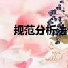規范分析法介紹（規范分析法介紹簡述）