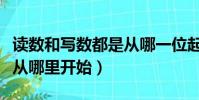 讀數和寫數都是從哪一位起(讀數和寫數都是從哪里開始)