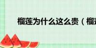 榴蓮為什么這么貴(榴蓮貴的原因)