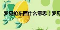 夢見搶東西什么意思(夢見搶東西的含義)