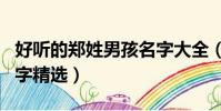 好聽的鄭姓男孩名字大全(好聽的鄭姓男孩名字精選)
